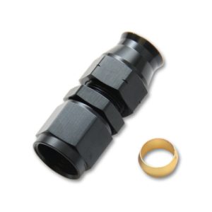 Vibrant -8AN Female to 0.375in Tube Adapter Fitting (w/Brass Olive Insert)
