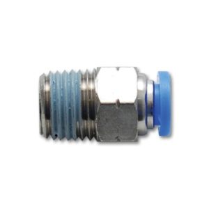 Vibrant Male Straight Pneumatic Vacuum Fitting 1/8in NPT Thread for use with 3/8in 9.5mm OD tubing