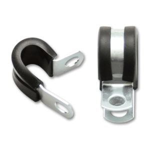 Vibrant Stainless Steel Cushion P-Clamp for 1.125in OD Hose (10 Pack)