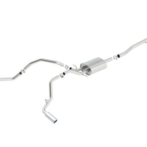 Borla 14 Silv/Sierra C/B Exh ATAK 1500 5.3L V8 AT/MT 2&4WD Ext Cab Split Side Exit