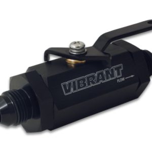 Vibrant -6AN to -6AN Male Shut Off Valve - Black