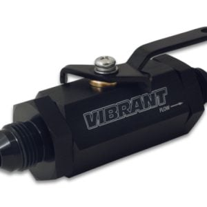 Vibrant -16AN to -16AN Male Shut Off Valve - Black