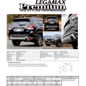 HKS LEGAMAX Premium Subaru Forester 5AA-SKE