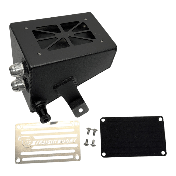 Aluminum Engine Oil Catch Can | Air Oil Separator 1987-1993 Toyota Supra MK3 MKIII Black - Image 9