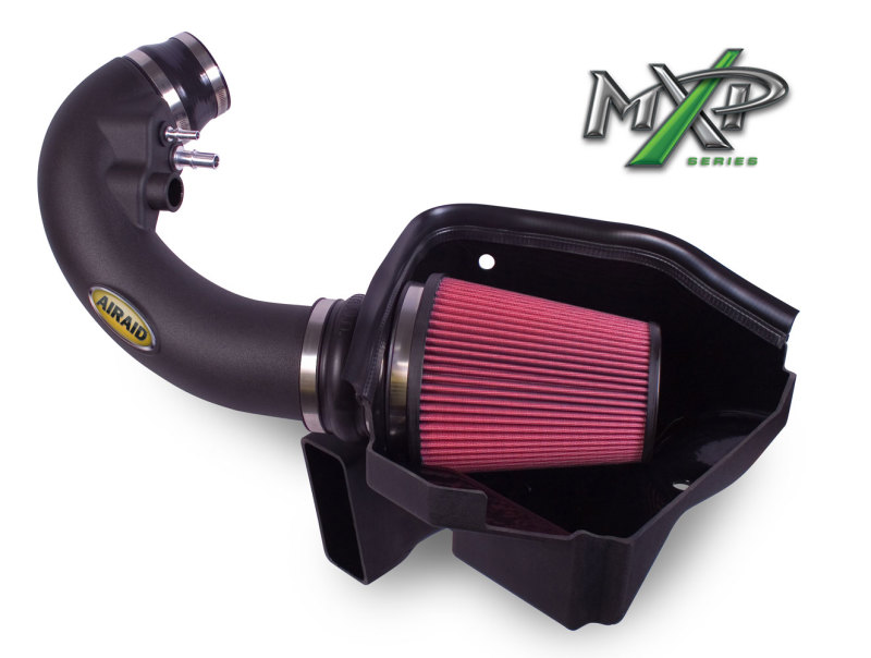 Airaid 11-14 Ford Mustang GT 5.0L Race Only (No MVT) MXP Intake System w/ Tube (Oiled / Red Media) - Image 4