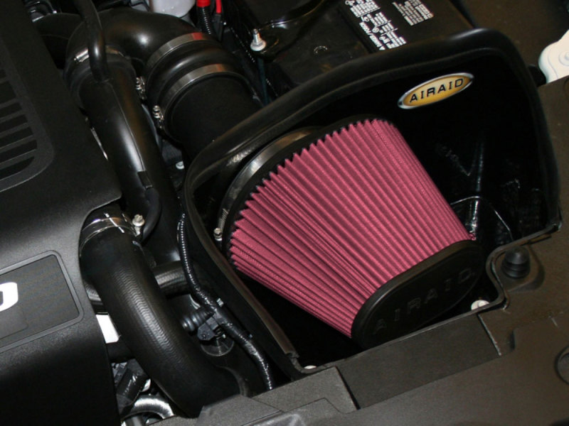 Airaid 10-13 Ford Taurus SHO/Flex 3.5L Turbo MXP Intake System w/ Tube (Dry / Red Media) - Image 5