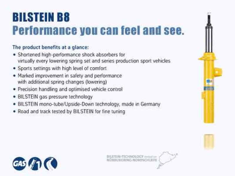 Bilstein B8 SP 01-05 BMW 325xi/330xi Front Left Monotube Strut Assembly - Image 4