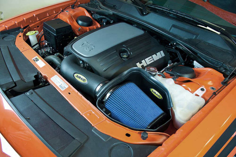 Airaid 11-14 Dodge Charger/Challenger MXP Intake System w/ Tube (Dry / Blue Media) - Image 2