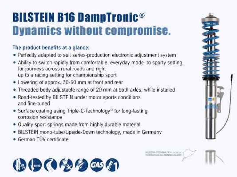Bilstein B16 (PSS10) 06-10 BMW E60 M5 EDC Performance Suspension System - Image 6
