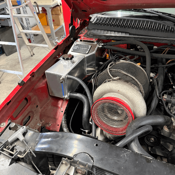 99-07 GM Truck Combo Tank | Engine Coolant Expansion & Air Oil Separator Black - Image 3
